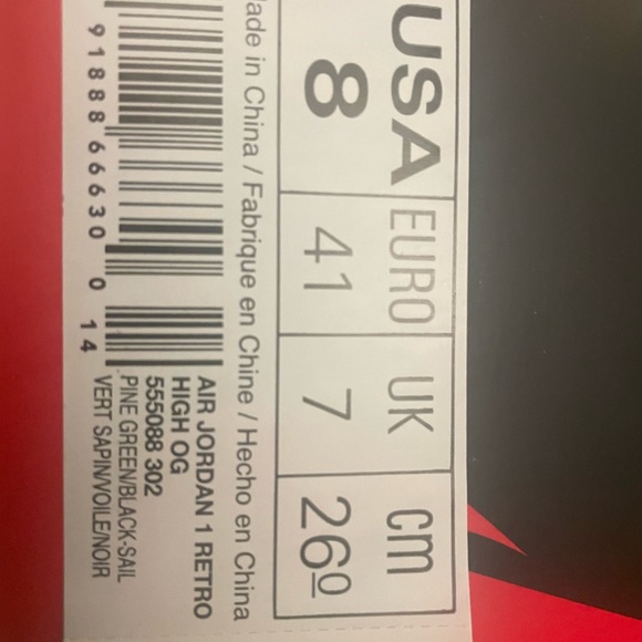 Jordan 1’s - Pine Green - Picture 4 of 5